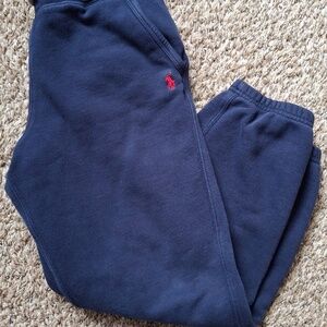 Boys polo sweatpants joggers navy M 10/12